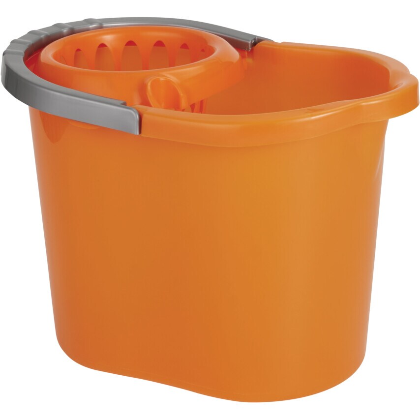 Mop Bucket Complete W/strainer 12L Orange
