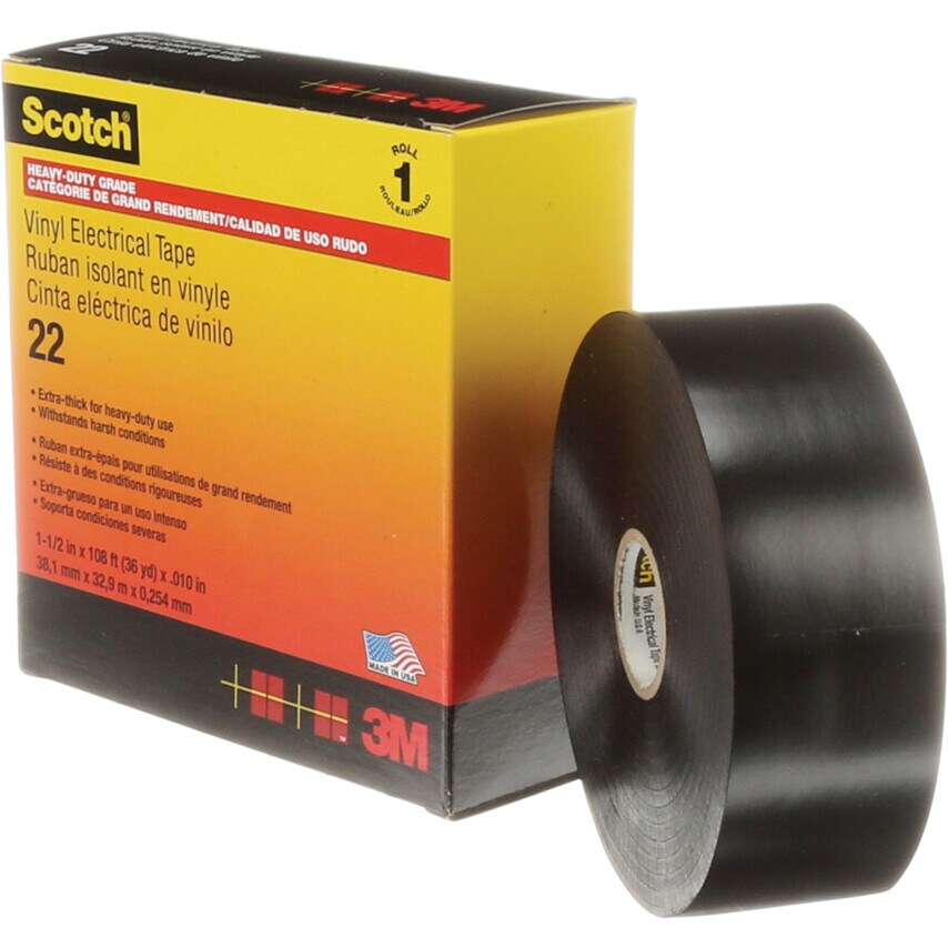 3M SCOTCH 22 36mmx30M YINYL ELECTRICAL TAPE - BLACK