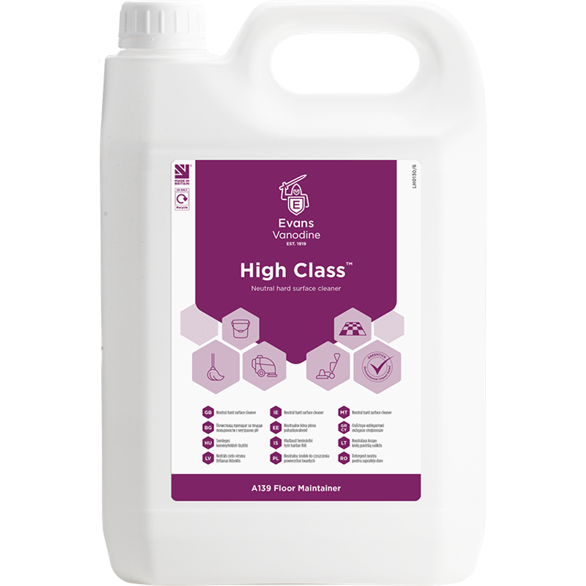 A139 Highclass 5 Litre Neutral Hard Surface Cleaner