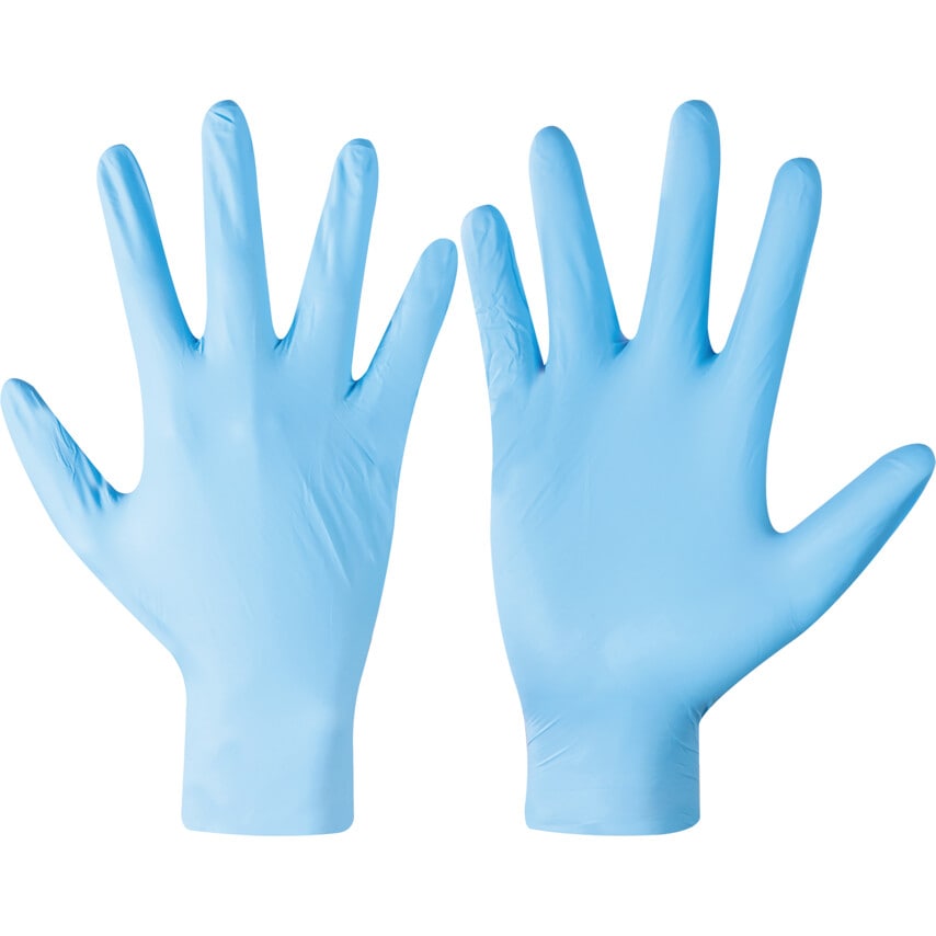 uvex 60597 U-fit Blue Powder-free Disposable Gloves - Size Large(Box of 100)