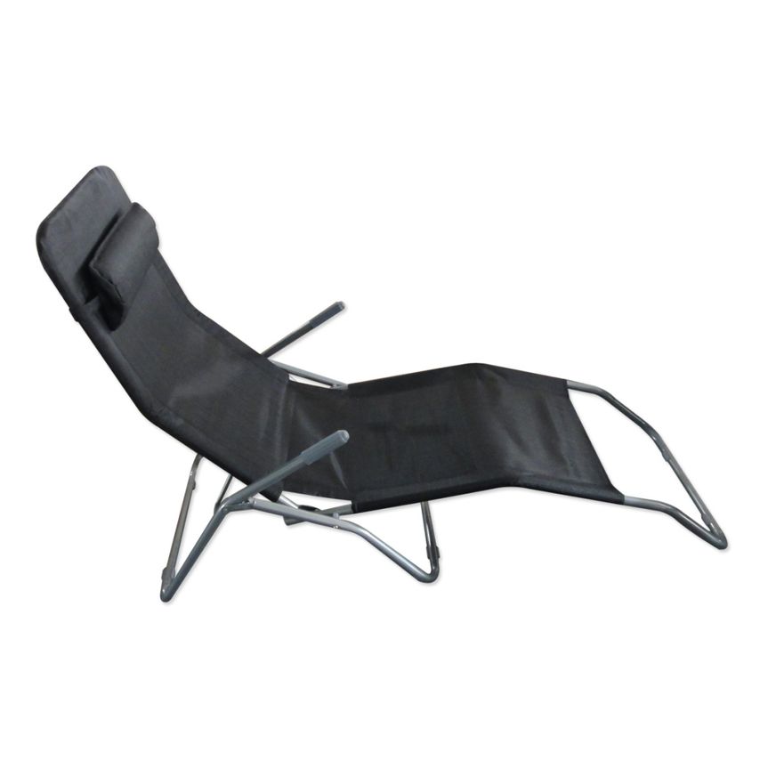Sun Lounger Steel with Head Rest