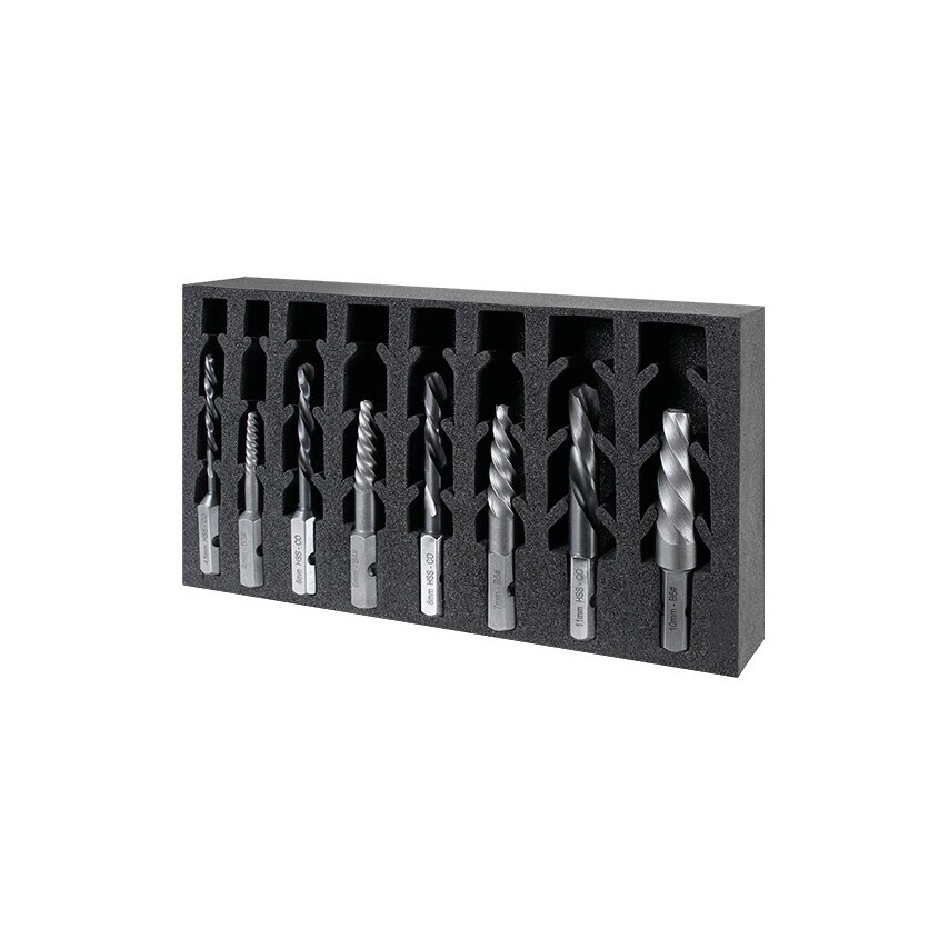 Holemaker Cutting Tools VERSADRIVE HD IMPACT DRILL & STUD EXTRACTOR SET 8PC M5-M
